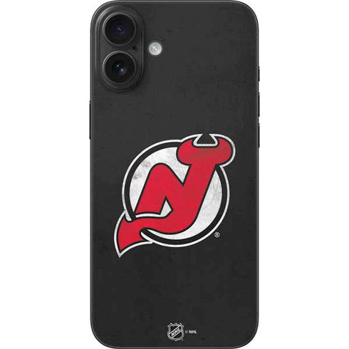 NHL New Jersey Devils Distressed iPhone 16 Plus Skin